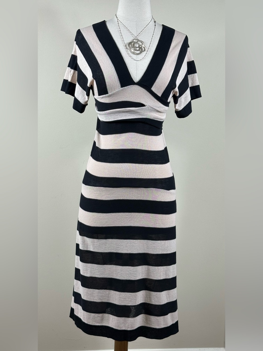 Sonia Rykiel NWT Striped Cotton Knit Dress Sz 36 US 2
